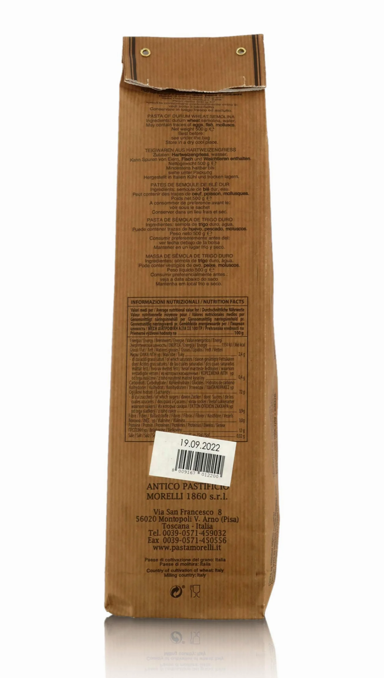 Linguine, Pasta semola di Grano Duro, 12 Confezioni da 500 Grammi