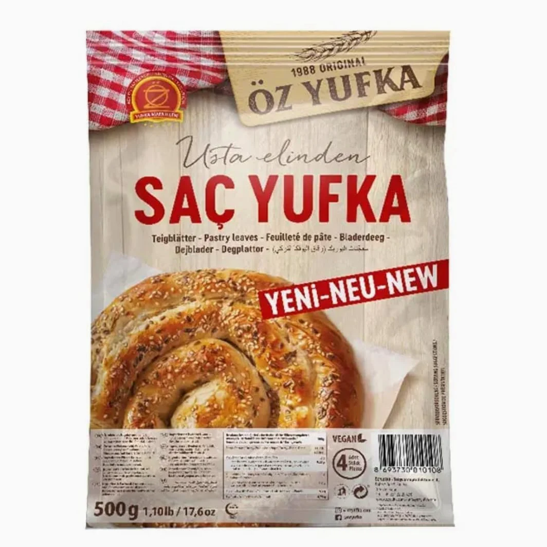 Öz Yufka Sac Yufka - Pasticceria fresca, sfoglie pasta filo 500 grammi + pufai