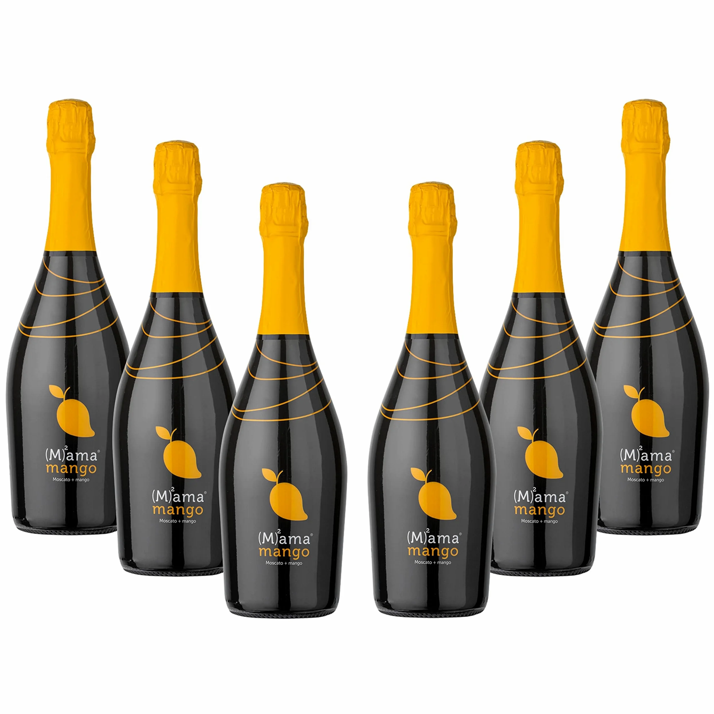 MAMA | Cocktail Fruttato a Base di Spumante Moscato e Polpa di Mango, Confezione da 6 Bottiglie da 0,75 l