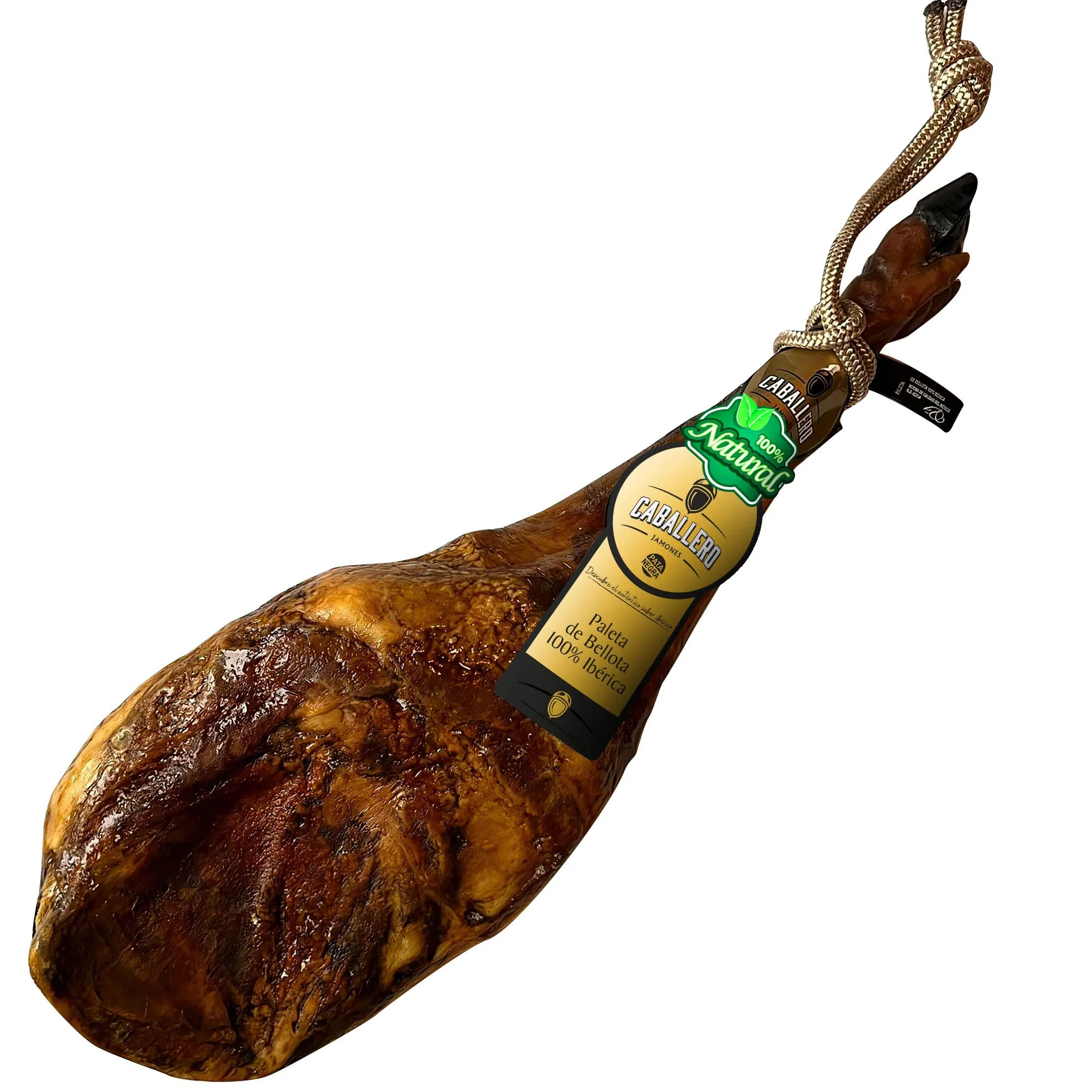 Spalla di Prosciutto 100% Iberico Bellota Pata Negra (Paleta 100% Iberica de Bellota) 5–6 kg | Stagionato 24+ mesi | Senza additivi | Certificato CERTICALIDAD | Prodotto in Spagna da The Black Hoof