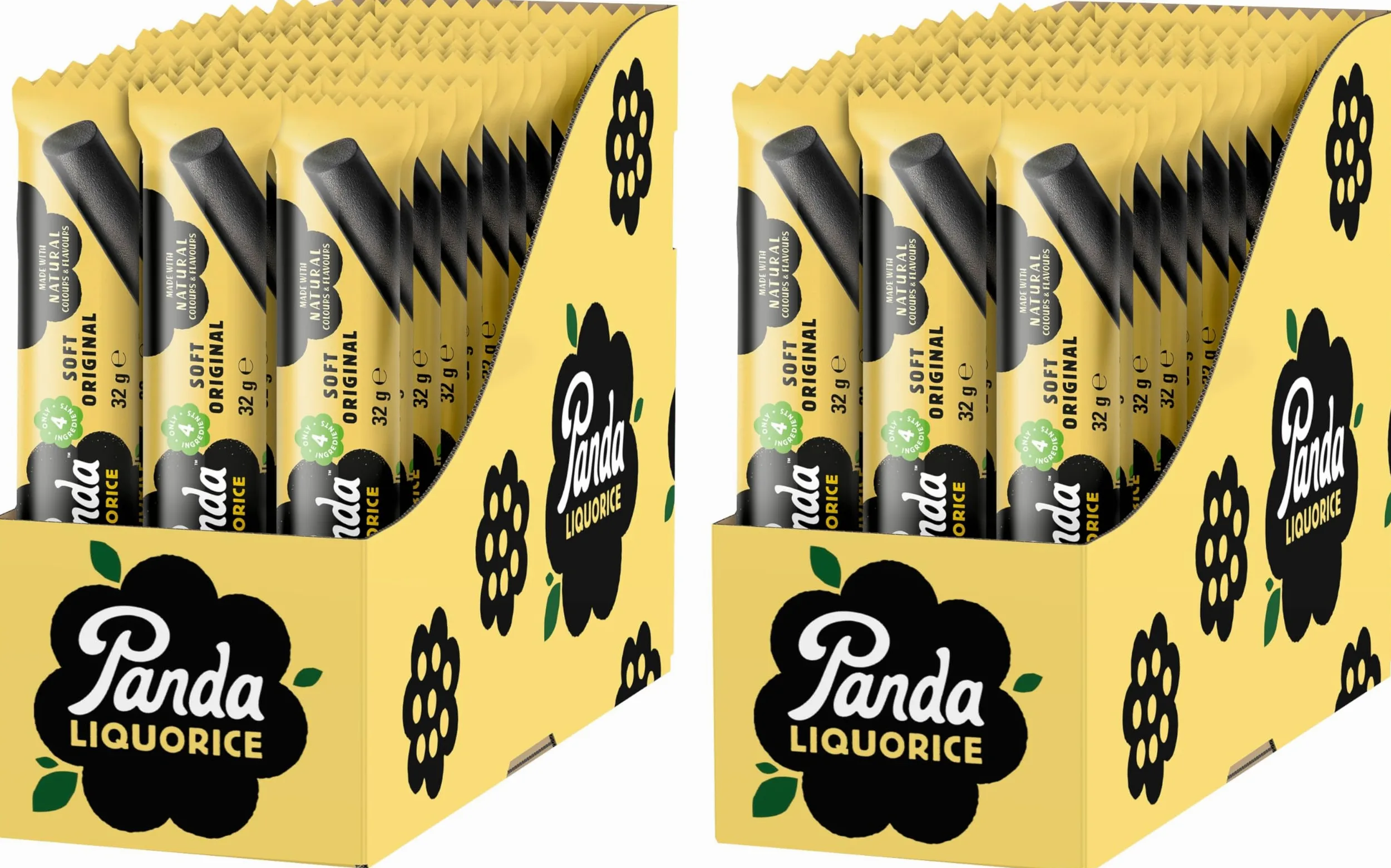 Panda ® | Barrette naturali morbide originali alla liquirizia | Pure Panda Liquirizia Dolce realizzato con soli quattro ingredienti naturali | Vegano, senza grassi e senza artificiali | Confezione da