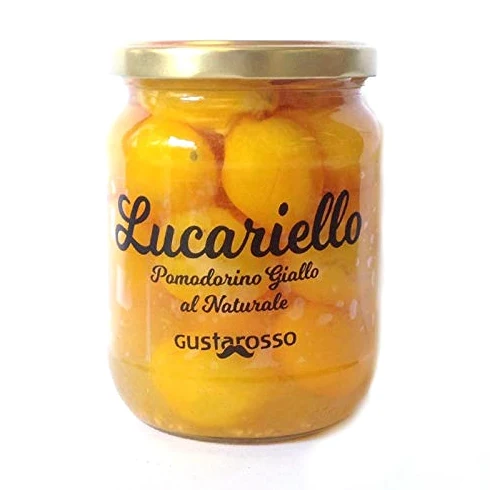 Lucariello pomodoro giallo intero al naturale 520 gr. Gustarosso - Cartone 12 Pezzi