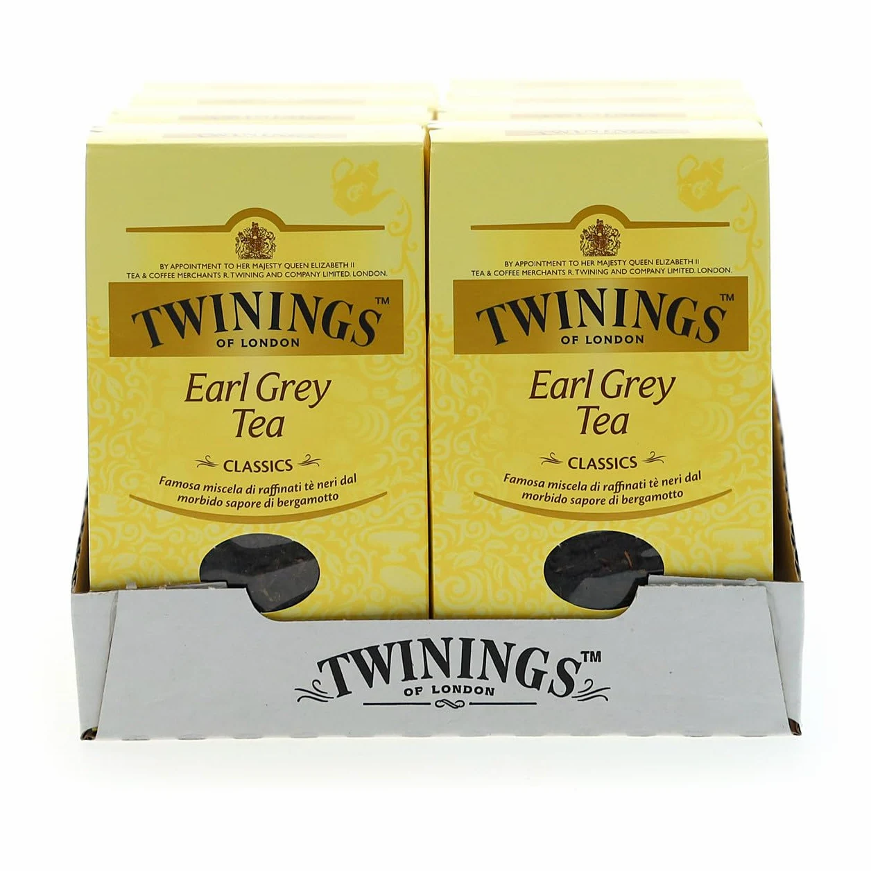 Twinings, Earl Grey Tea Sfuso, Miscela di Tè Neri Selezionati con Aroma al Bergamotto, Gusto Morbido e Bilanciato, Infusi e Tisane, 8 Confezioni Convenienza da 100 g (800 g totali)