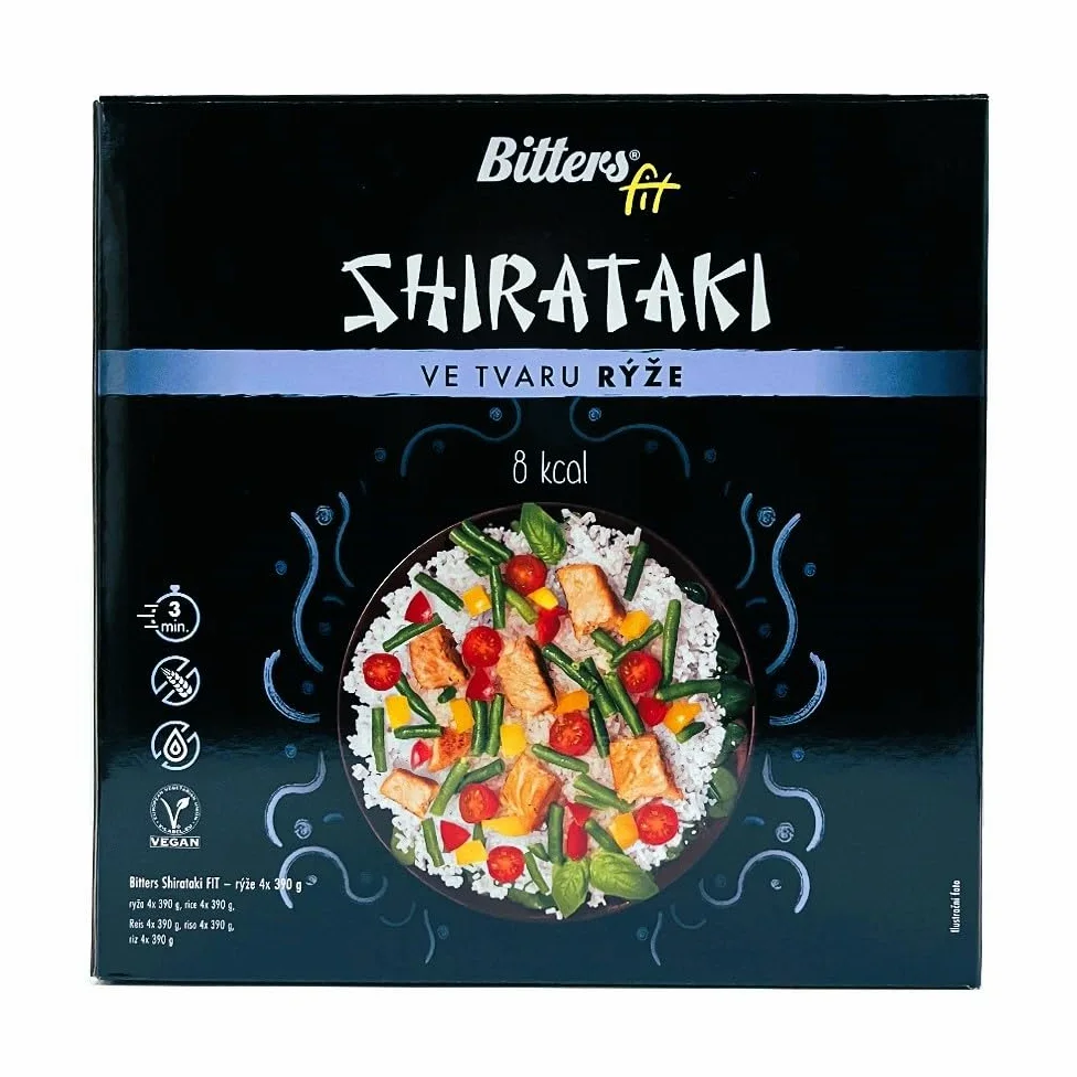 Bitters Shirataki di Konjac Pasta - Riso - 16x390g (senza liquido 16x250g)
