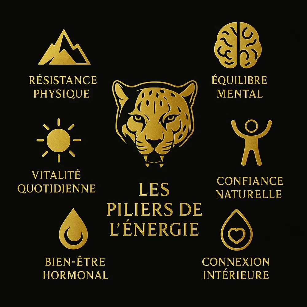 Ataai Leopard - Miele AFRODISIACO Energia Naturale | Vitalità, Prestazioni & Tonus / Miele Forza Uomo | Formato Individuale | Nero & Oro - 10 Bastoncini da 20 g