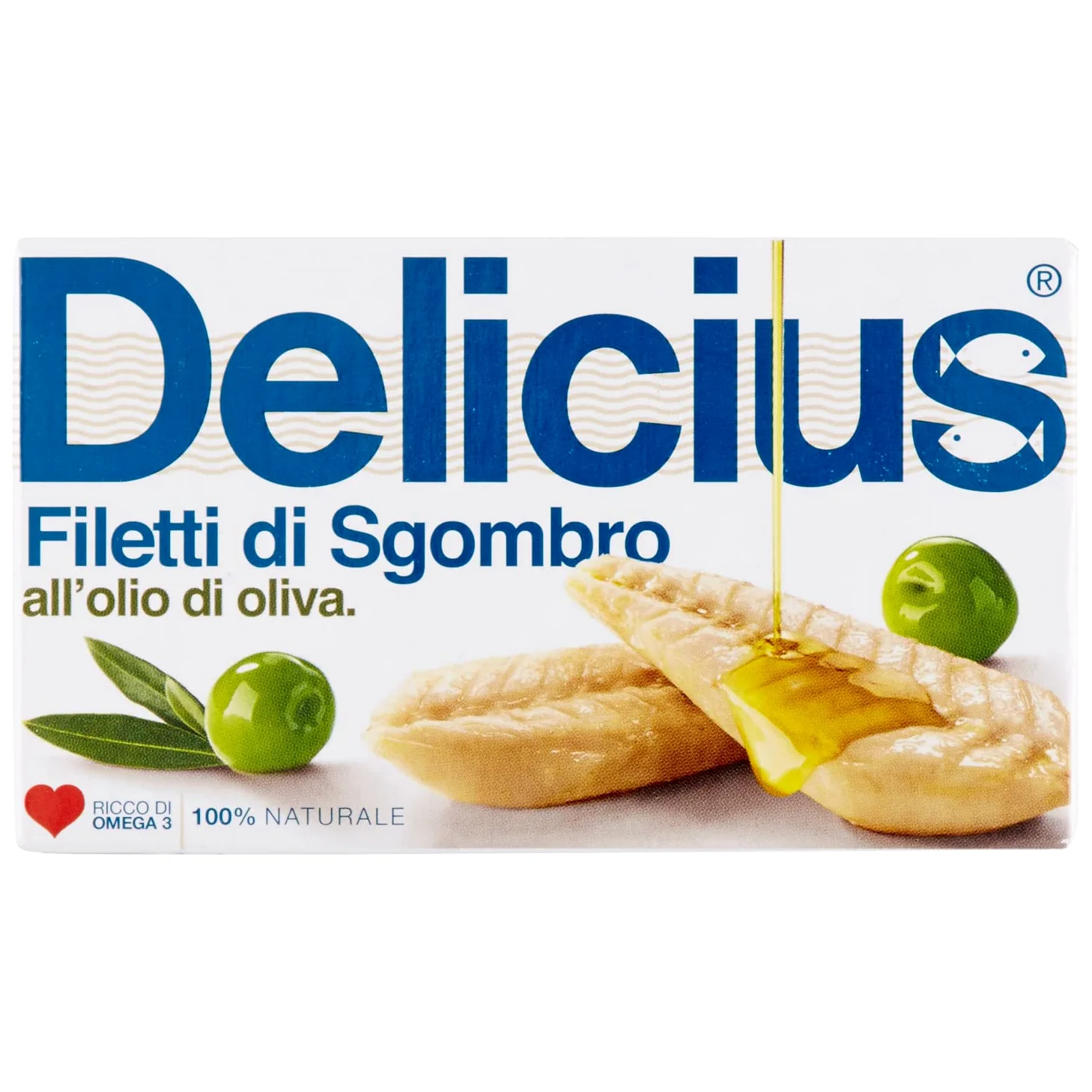 Scatola di Filetti di Sgombro in olio di oliva, 125g (10 pezzi)