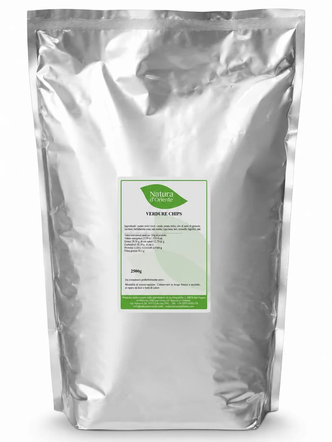 NATURA D'ORIENTE Verdure Chips Mix 2500g Snack Croccante Vegetale | Mix colorato di verdure • Croccanti e saporite • Ideali per aperitivi e snack
