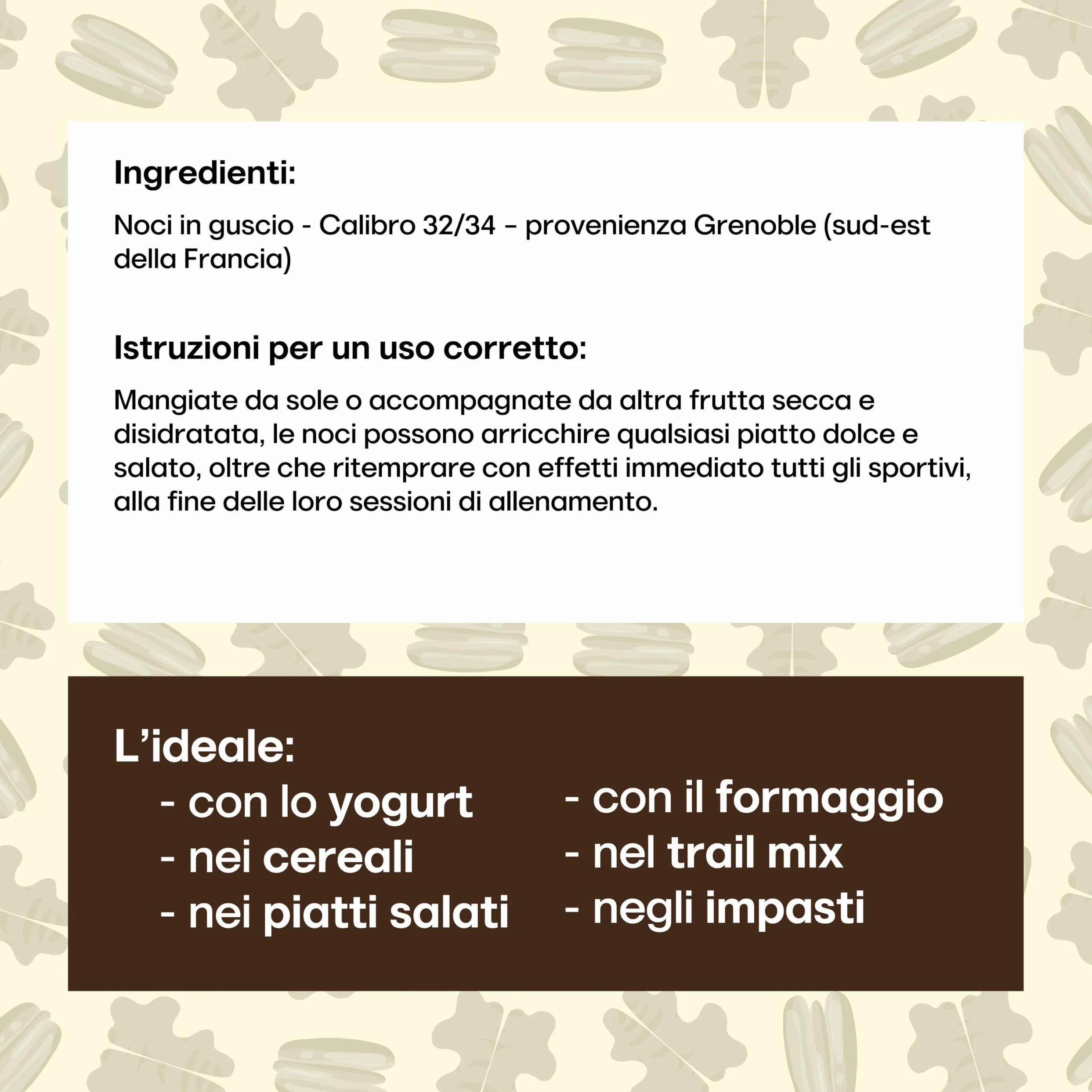 Il Contadino - Antichi Sapori | NOCI | Frutta Secca di Qualità Premium, Al Naturale, No Conservanti (5 Kg, Calibro 32/34)
