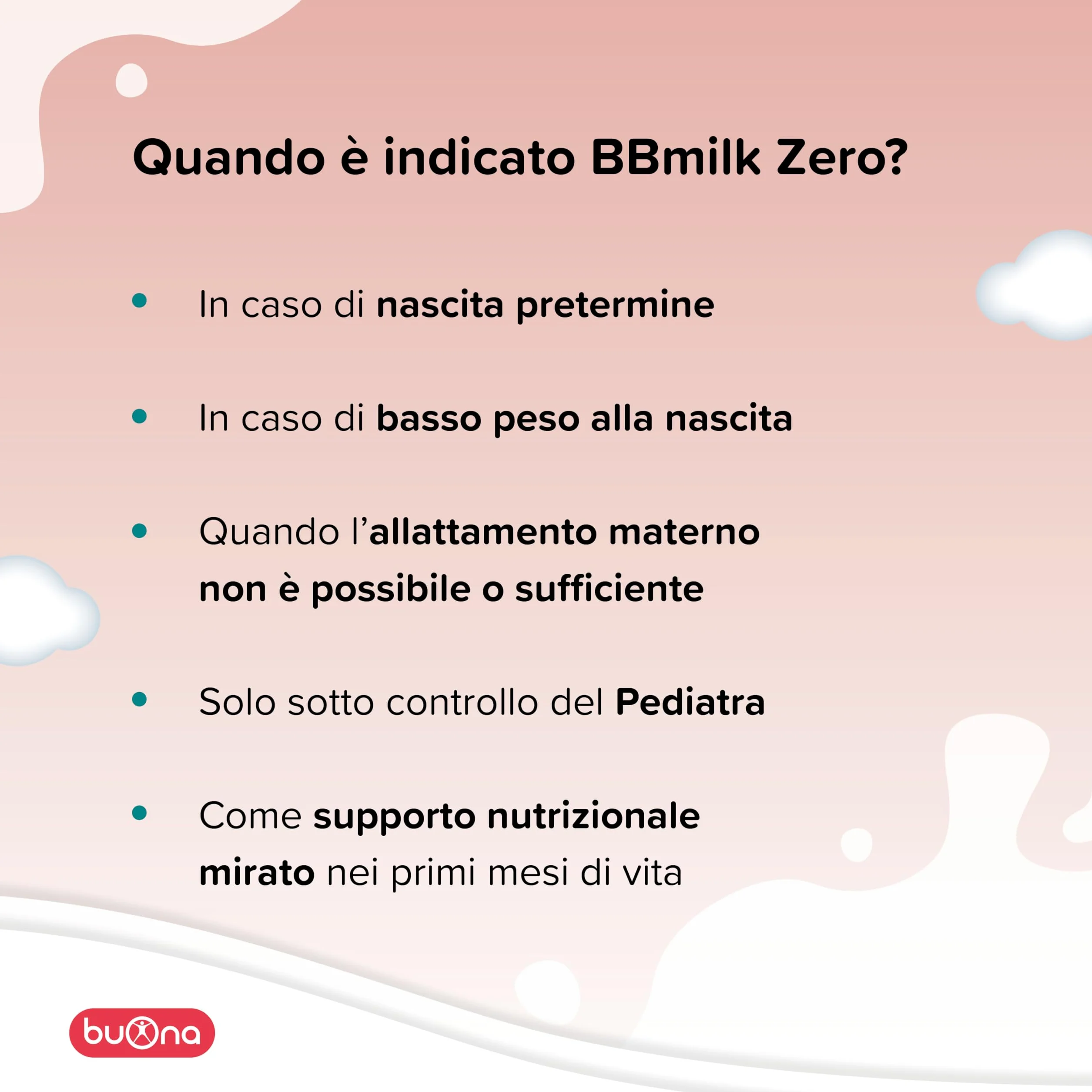 Buona BB Milk Zero per Neonati Prematuri e/o di Basso Peso 500ml Pack da 12, Liquido Pronto all'Uso, Alimento a Fini Medici Speciali, con Proteine del Siero di Latte, Alfa-Lattalbumina e Lattoferrina