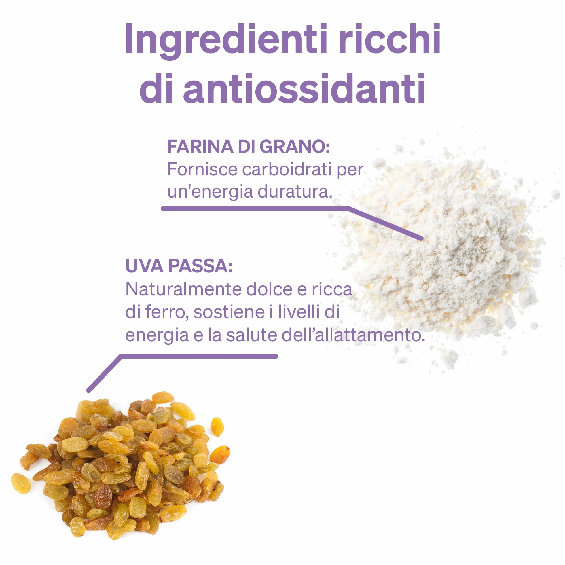 Biscotti per L'allattamento al Seno Love Noobs, Biscotti per L'allattamento, Snack salutare, 6 x 100 gr, Farina D'avena e Uvetta