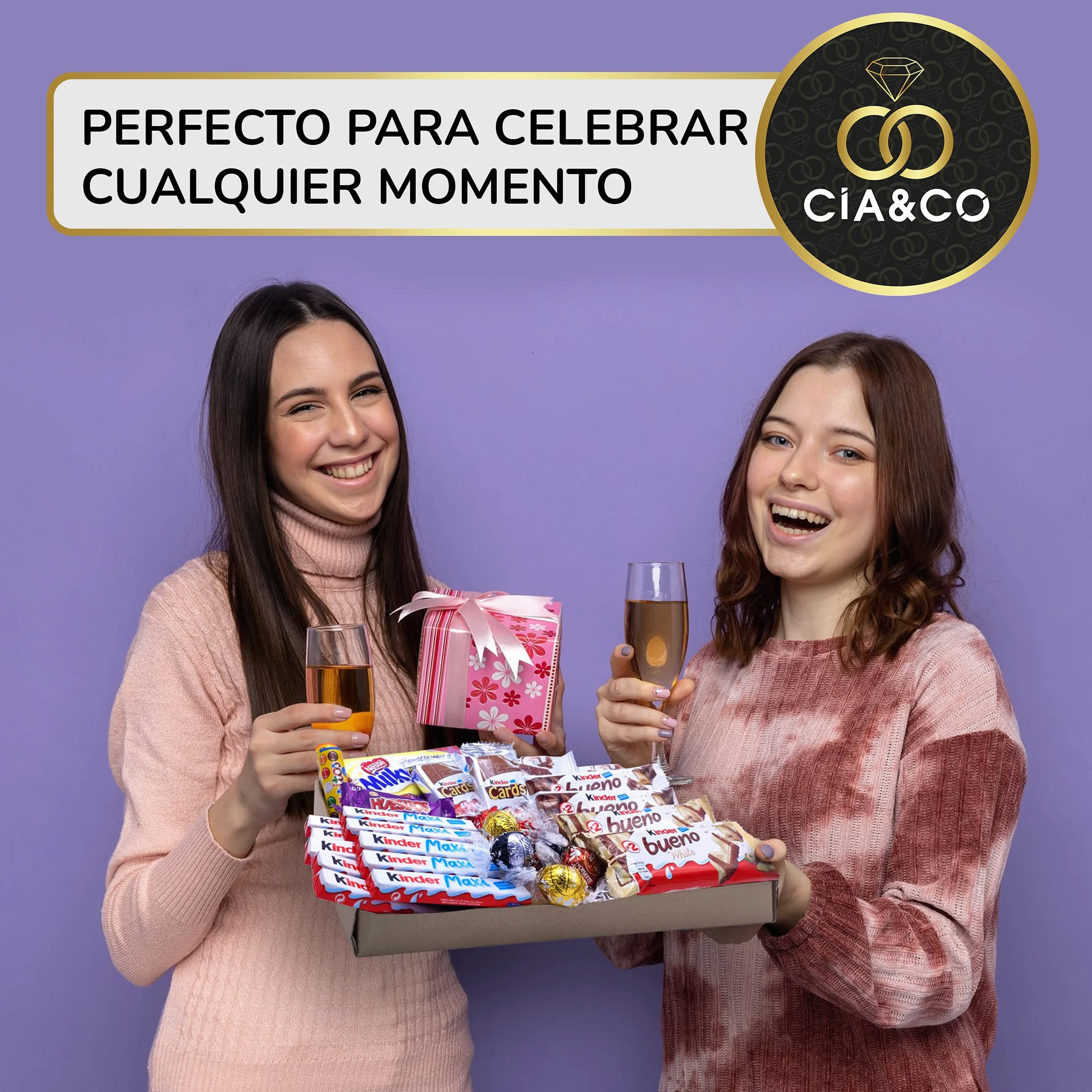 Confezione Regalo Dolci Kinder, Lindt, Milkibar - 35 Cioccolatini