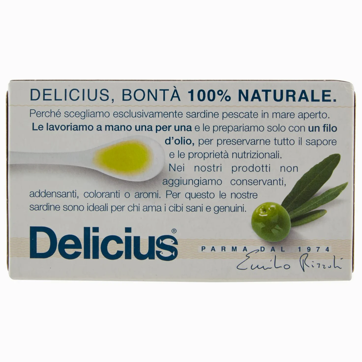 Delicius Scatola di Filetti di Sardina in olio di oliva, 120G (10 pezzi)