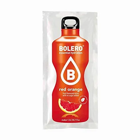 BOLERO Drinks 72 bustine da 9 grammi gusto RED ORANGE - Preparato istantaneo per Bevande con Stevia e Vitamina C e Senza Zucchero