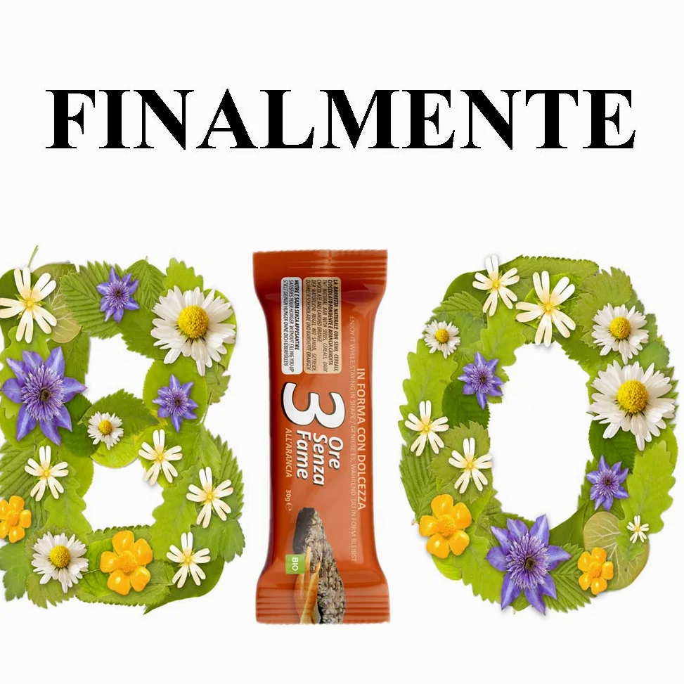 Rilevo- 25 Confezioni singole di 3 Ore Senza Fame all'Arancia Bio Barretta Naturale con Semi,Cereali con Arancia Bio e Piede di cioccolato fondente 30 g (25x30g)