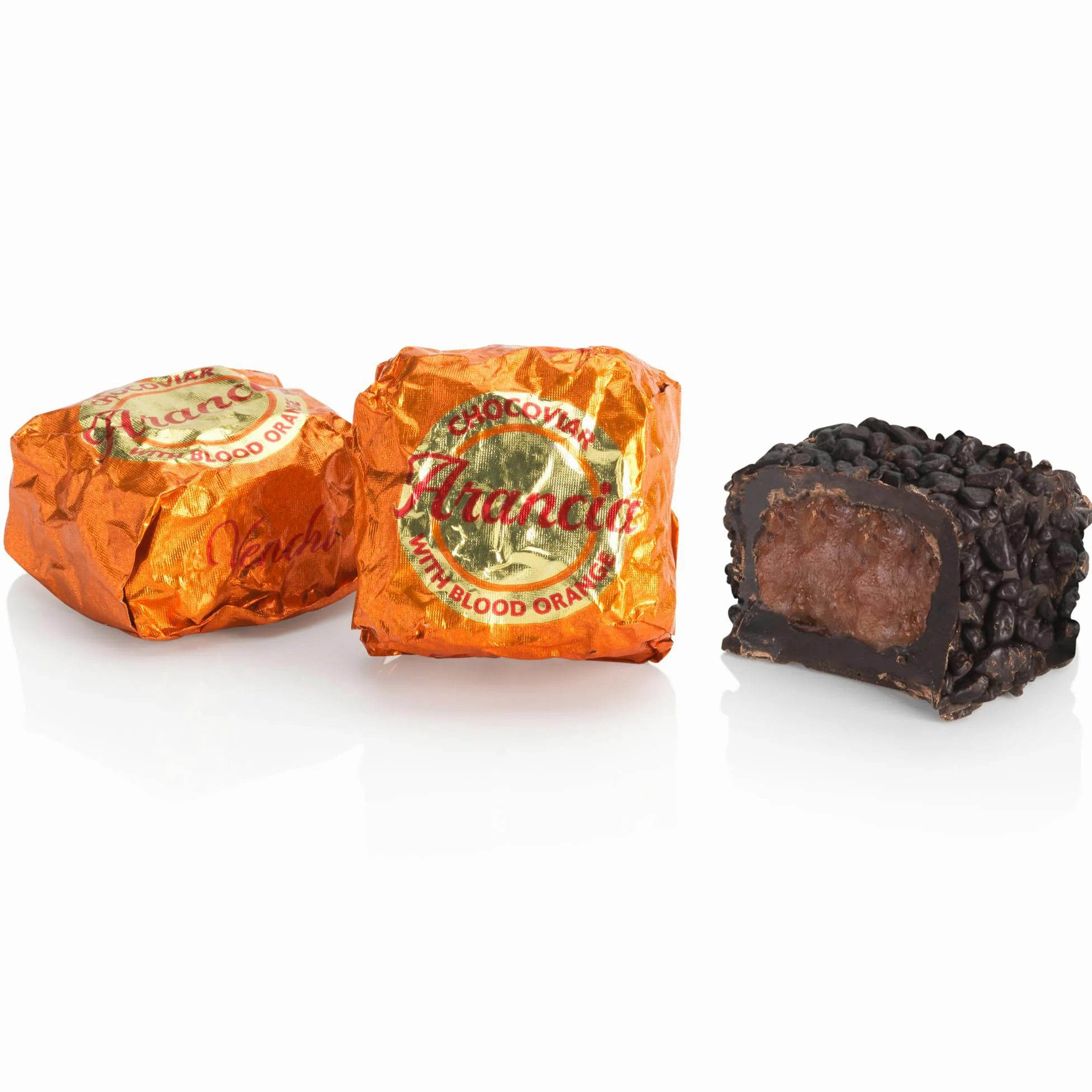 Venchi - Chocoviar Arancia - Cioccolatino Extra Fondente con Ripieno all'Arancia Rossa, 1 kg - Senza Glutine - Vegano