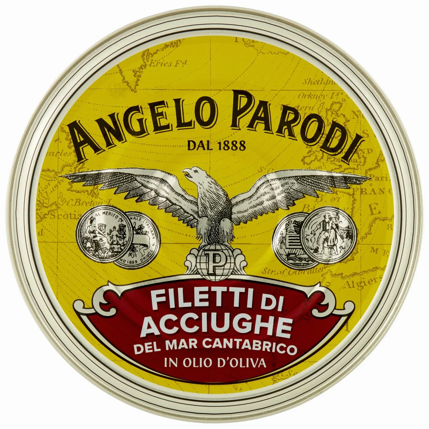 ANGELO PARODI - Filetti di Acciughe in Olio di Oliva Pescate e Lavorate nel Mar Cantabrico Tappo Salva Fragranza 550g