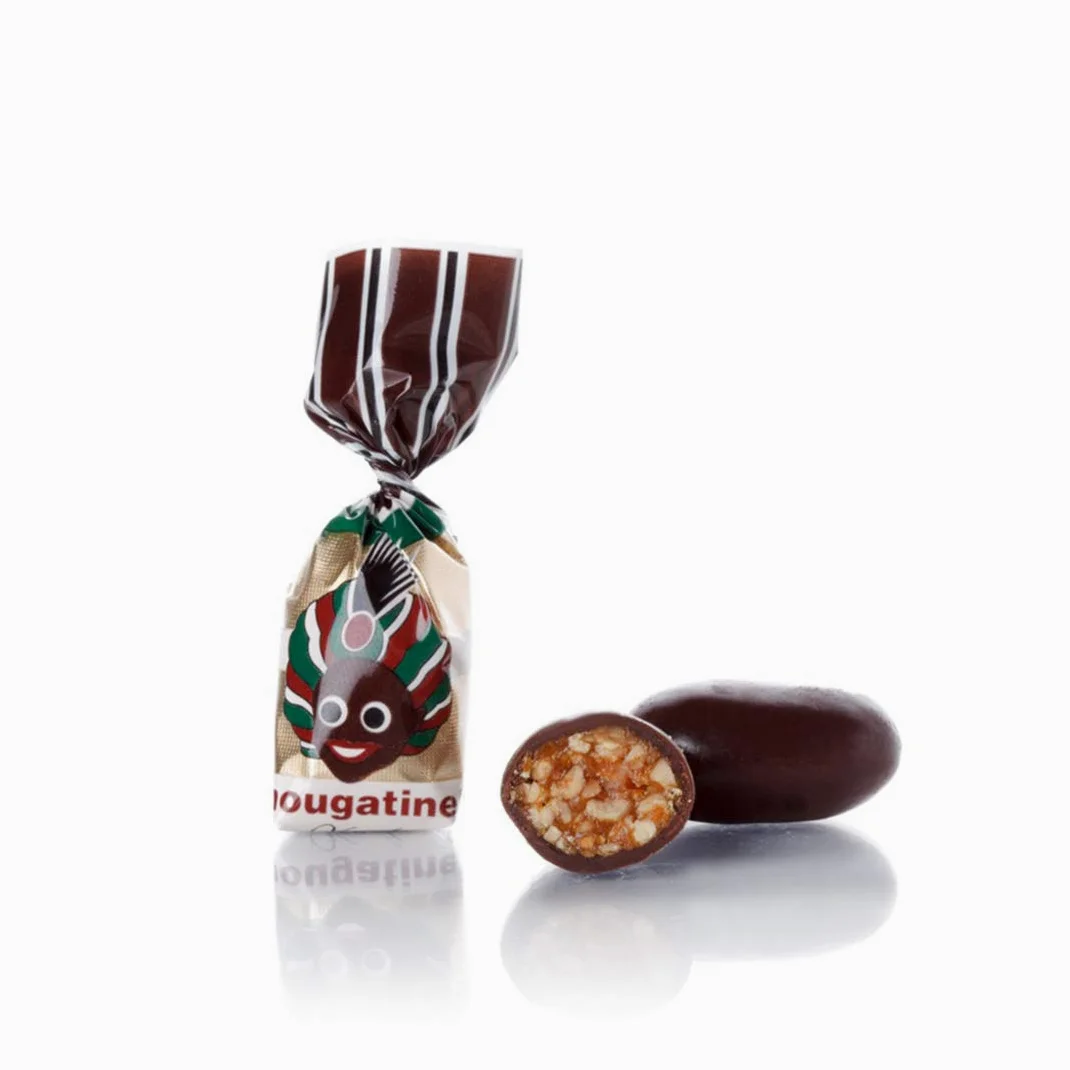 Nougatine Venchi g 500 - Nocciole Piemonte IGP tritate e caramellate ricoperte di cioccolato fondente 56% - Senza Glutine
